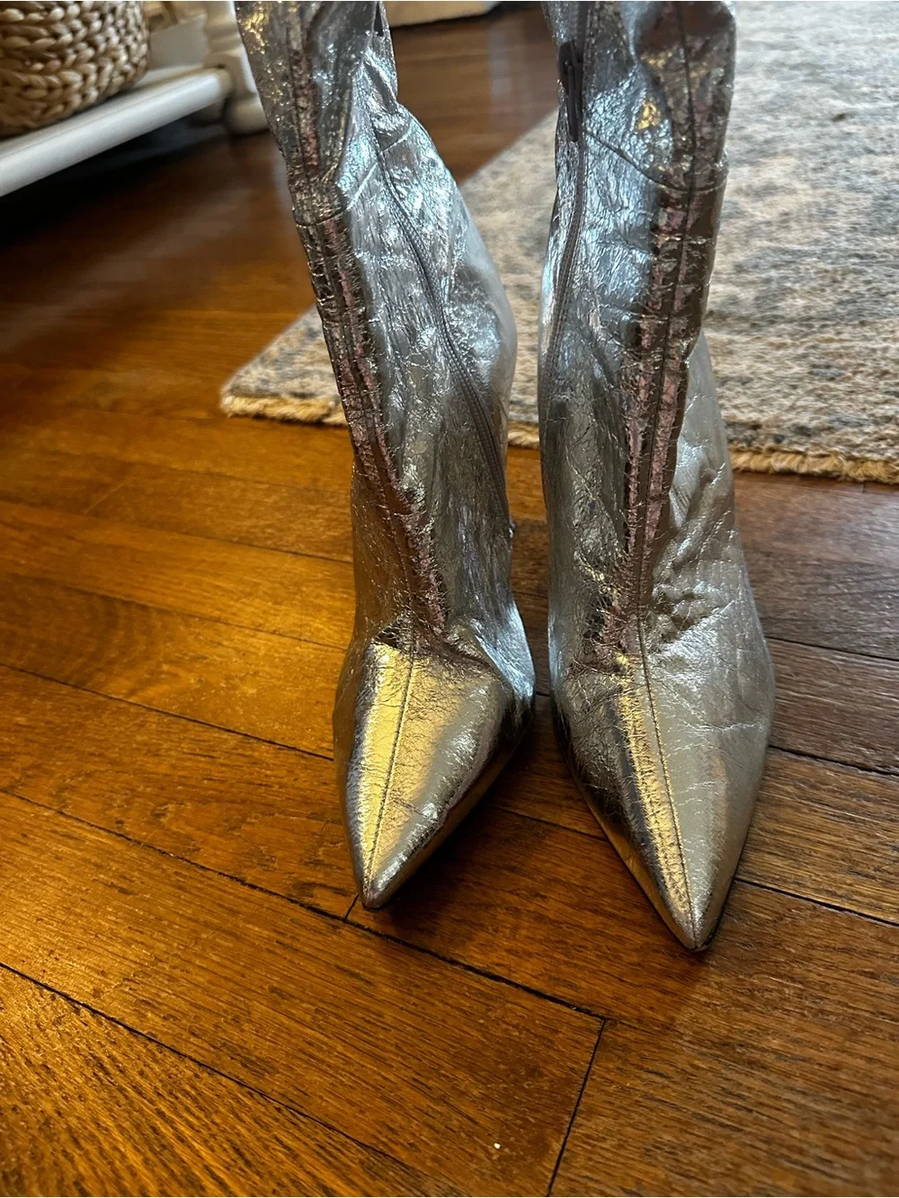 Steve Madden Over the Knee Silver Boots
